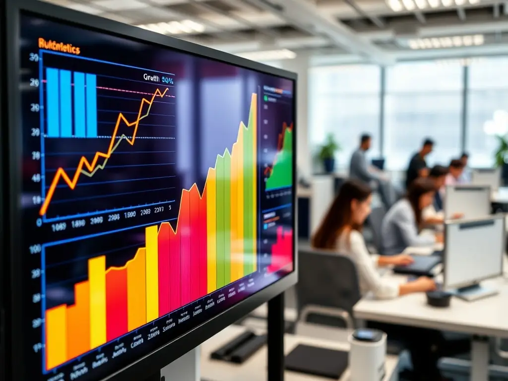 A graph showcasing the positive growth and results achieved by clients of ukleader.site, highlighting the effectiveness of their coaching programs.
